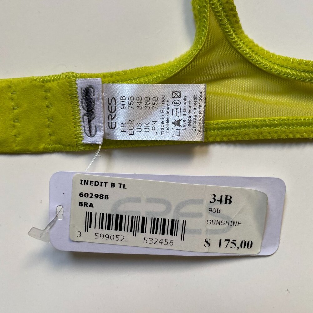 ERES Look Through Sunshine Wireless Bra Size 34 B, NWT - Picture 3 of 3